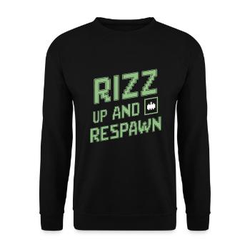 Rizzler Culture Gaming Life Rizzler Quotes - Unisex Sweatshirt - black - Front - Alina (178cm) & Michal (187cm)