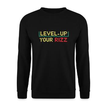 Rizzler Culture Gaming Life Rizzler Quotes - Unisex Sweatshirt - black - Front - Alina (178cm) & Michal (187cm)