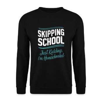 Homeschool Mom Dad Family Life Community Journey - Unisex Pullover - Schwarz - Vorne - Alina (178cm) & Michal (187cm)