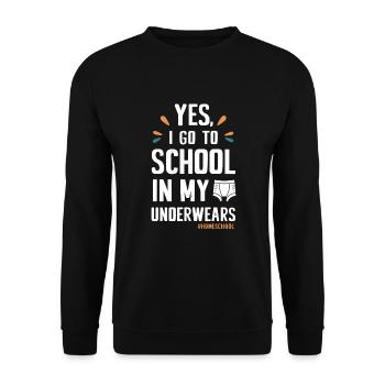 Homeschool Mom Dad Family Life Community Journey - Unisex Pullover - Schwarz - Vorne - Alina (178cm) & Michal (187cm)