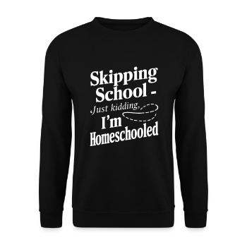 Homeschool Mom Dad Family Life Community Journey - Unisex Pullover - Schwarz - Vorne - Alina (178cm) & Michal (187cm)
