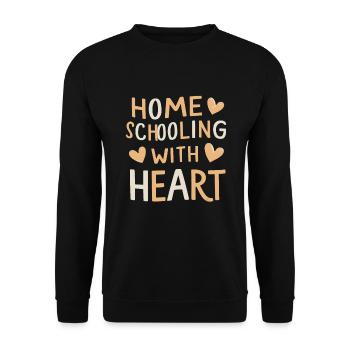 Homeschool Mom Dad Family Life Community Journey - Unisex Sweatshirt - black - Front - Alina (178cm) & Michal (187cm)