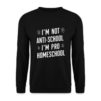 Homeschool Mom Dad Family Life Community Journey - Unisex Sweatshirt - black - Front - Alina (178cm) & Michal (187cm)