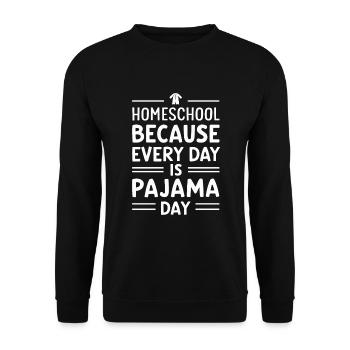 Homeschool Mom Dad Family Life Community Journey - Unisex Sweatshirt - black - Front - Alina (178cm) & Michal (187cm)