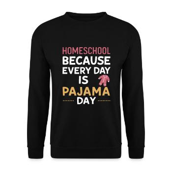 Homeschool Mom Dad Family Life Community Journey - Unisex Pullover - Schwarz - Vorne - Alina (178cm) & Michal (187cm)