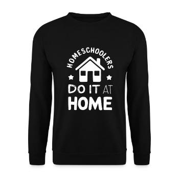 Homeschool Mom Dad Family Life Community Journey - Unisex Pullover - Schwarz - Vorne - Alina (178cm) & Michal (187cm)