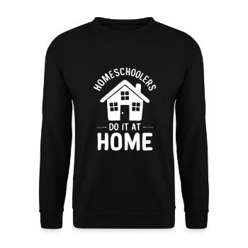Homeschool Mom Dad Family Life Community Journey - Unisex Pullover - Schwarz - Vorne - Alina (178cm) & Michal (187cm)