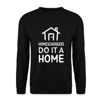 Homeschool Mom Dad Family Life Community Journey - Unisex Sweatshirt - black - Front - Alina (178cm) & Michal (187cm)