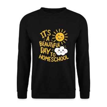 Homeschool Mom Dad Family Life Community Journey - Unisex Pullover - Schwarz - Vorne - Alina (178cm) & Michal (187cm)