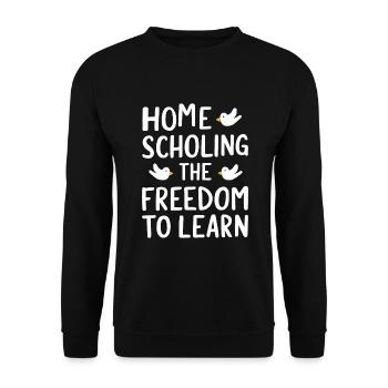Homeschool Mom Dad Family Life Community Journey - Unisex Sweatshirt - black - Front - Alina (178cm) & Michal (187cm)