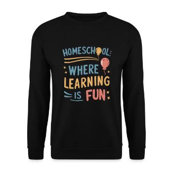 Homeschool Mom Dad Family Life Community Journey - Unisex Pullover - Schwarz - Vorne - Alina (178cm) & Michal (187cm)