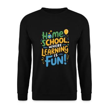 Homeschool Mom Dad Family Life Community Journey - Unisex Pullover - Schwarz - Vorne - Alina (178cm) & Michal (187cm)