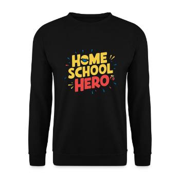 Homeschool Mom Dad Family Life Community Journey - Unisex Pullover - Schwarz - Vorne - Alina (178cm) & Michal (187cm)