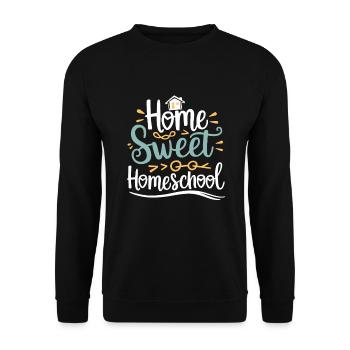 Homeschool Mom Dad Family Life Community Journey - Unisex Sweatshirt - black - Front - Alina (178cm) & Michal (187cm)