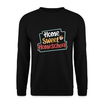 Homeschool Mom Dad Family Life Community Journey - Unisex Pullover - Schwarz - Vorne - Alina (178cm) & Michal (187cm)
