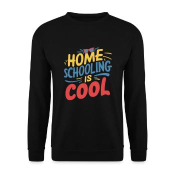 Homeschool Mom Dad Family Life Community Journey - Unisex Sweatshirt - black - Front - Alina (178cm) & Michal (187cm)