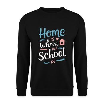 Homeschool Mom Dad Family Life Community Journey - Unisex Sweatshirt - black - Front - Alina (178cm) & Michal (187cm)