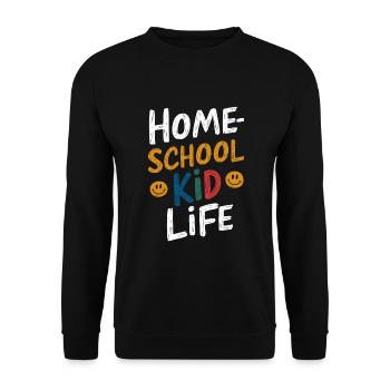 Homeschool Mom Dad Family Life Community Journey - Unisex Sweatshirt - black - Front - Alina (178cm) & Michal (187cm)