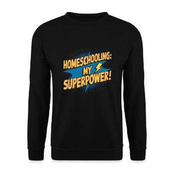 Homeschool Mom Dad Family Life Community Journey - Unisex Pullover - Schwarz - Vorne - Alina (178cm) & Michal (187cm)