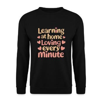 Homeschool Mom Dad Family Life Community Journey - Unisex Pullover - Schwarz - Vorne - Alina (178cm) & Michal (187cm)