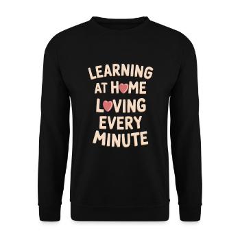 Homeschool Mom Dad Family Life Community Journey - Unisex Pullover - Schwarz - Vorne - Alina (178cm) & Michal (187cm)