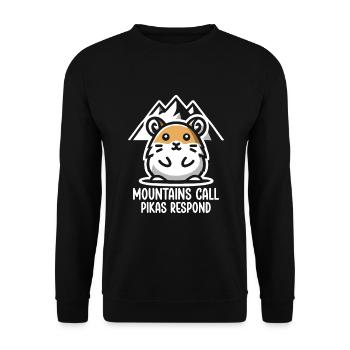 Design américain Pika Lover pour Pika - Sweat-shirt Unisexe - noir - Devant - Alina (178cm) & Michal (187cm)