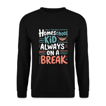 Homeschool Mom Dad Family Life Community Journey - Unisex Sweatshirt - black - Front - Alina (178cm) & Michal (187cm)