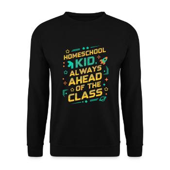 Homeschool Mom Dad Family Life Community Journey - Unisex Sweatshirt - black - Front - Alina (178cm) & Michal (187cm)