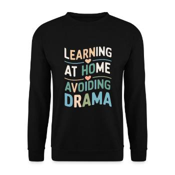 Homeschool Mom Dad Family Life Community Journey - Unisex Sweatshirt - black - Front - Alina (178cm) & Michal (187cm)