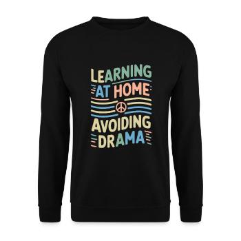 Homeschool Mom Dad Family Life Community Journey - Unisex Pullover - Schwarz - Vorne - Alina (178cm) & Michal (187cm)