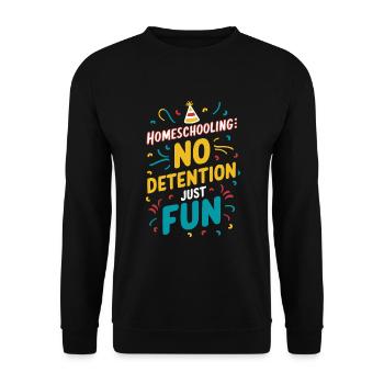 Homeschool Mom Dad Family Life Community Journey - Unisex Pullover - Schwarz - Vorne - Alina (178cm) & Michal (187cm)