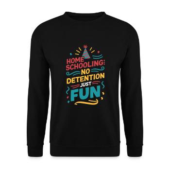 Homeschool Mom Dad Family Life Community Journey - Unisex Sweatshirt - black - Front - Alina (178cm) & Michal (187cm)