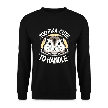 Design américain Pika Lover pour Pika - Sweat-shirt Unisexe - noir - Devant - Alina (178cm) & Michal (187cm)