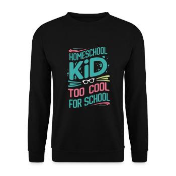 Homeschool Mom Dad Family Life Community Journey - Unisex Pullover - Schwarz - Vorne - Alina (178cm) & Michal (187cm)