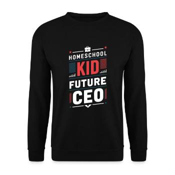 Homeschool Mom Dad Family Life Community Journey - Unisex Sweatshirt - black - Front - Alina (178cm) & Michal (187cm)