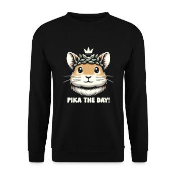 Design américain Pika Lover pour Pika - Sweat-shirt Unisexe - noir - Devant - Alina (178cm) & Michal (187cm)