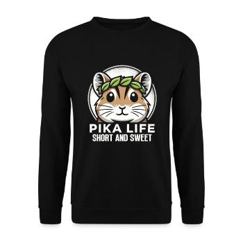 Design américain Pika Lover pour Pika - Sweat-shirt Unisexe - noir - Devant - Alina (178cm) & Michal (187cm)