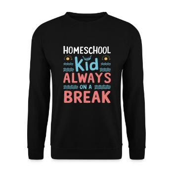 École-maison Maman Papa Vie de famille Parcours communautaire - Sweat-shirt Unisexe - noir - Devant - Alina (178cm) & Michal (187cm)