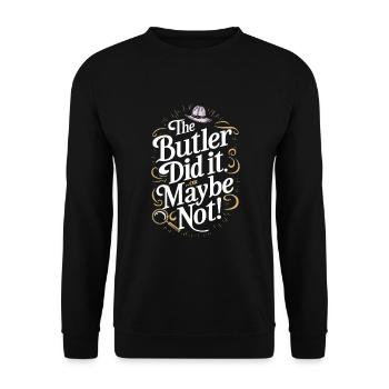 Meurtre Mystère Tenue De Dîner, Fête, Scène De Crime - Sweat-shirt Unisexe - noir - Devant - Alina (178cm) & Michal (187cm)