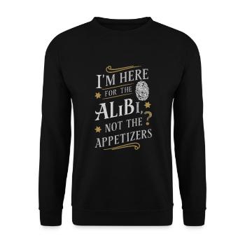 Meurtre Mystère Tenue De Dîner, Fête, Scène De Crime - Sweat-shirt Unisexe - noir - Devant - Alina (178cm) & Michal (187cm)