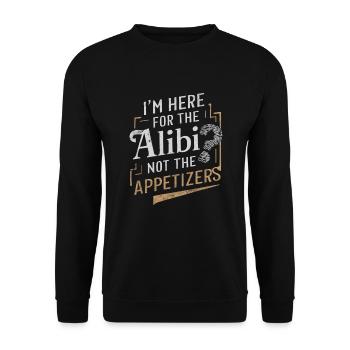 Meurtre Mystère Tenue De Dîner, Fête, Scène De Crime - Sweat-shirt Unisexe - noir - Devant - Alina (178cm) & Michal (187cm)