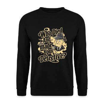 Meurtre Mystère Tenue De Dîner, Fête, Scène De Crime - Sweat-shirt Unisexe - noir - Devant - Alina (178cm) & Michal (187cm)
