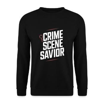Meurtre Mystère Tenue De Dîner, Fête, Scène De Crime - Sweat-shirt Unisexe - noir - Devant - Alina (178cm) & Michal (187cm)