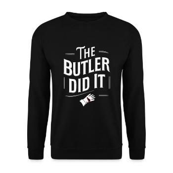 Meurtre Mystère Tenue De Dîner, Fête, Scène De Crime - Sweat-shirt Unisexe - noir - Devant - Alina (178cm) & Michal (187cm)