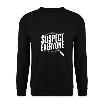 Meurtre Mystère Tenue De Dîner, Fête, Scène De Crime - Sweat-shirt Unisexe - noir - Devant - Alina (178cm) & Michal (187cm)