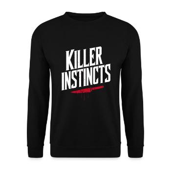 Meurtre Mystère Tenue De Dîner, Fête, Scène De Crime - Sweat-shirt Unisexe - noir - Devant - Alina (178cm) & Michal (187cm)