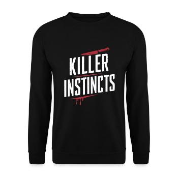Meurtre Mystère Tenue De Dîner, Fête, Scène De Crime - Sweat-shirt Unisexe - noir - Devant - Alina (178cm) & Michal (187cm)