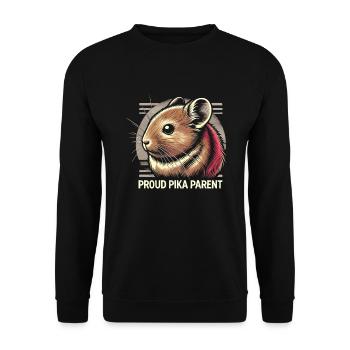 Design américain Pika Lover pour Pika - Sweat-shirt Unisexe - noir - Devant - Alina (178cm) & Michal (187cm)