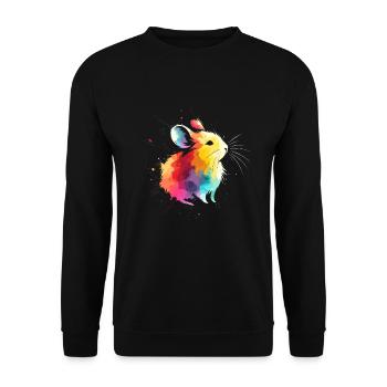 Conception d'amant américain de Pika pour Pika - Sweat-shirt Unisexe - noir - Devant - Alina (178cm) & Michal (187cm)