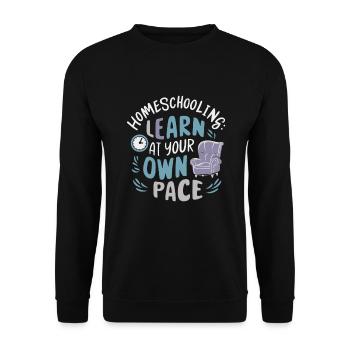 Homeschool Mom Dad Family Life Community Journey - Unisex Sweatshirt - black - Front - Alina (178cm) & Michal (187cm)